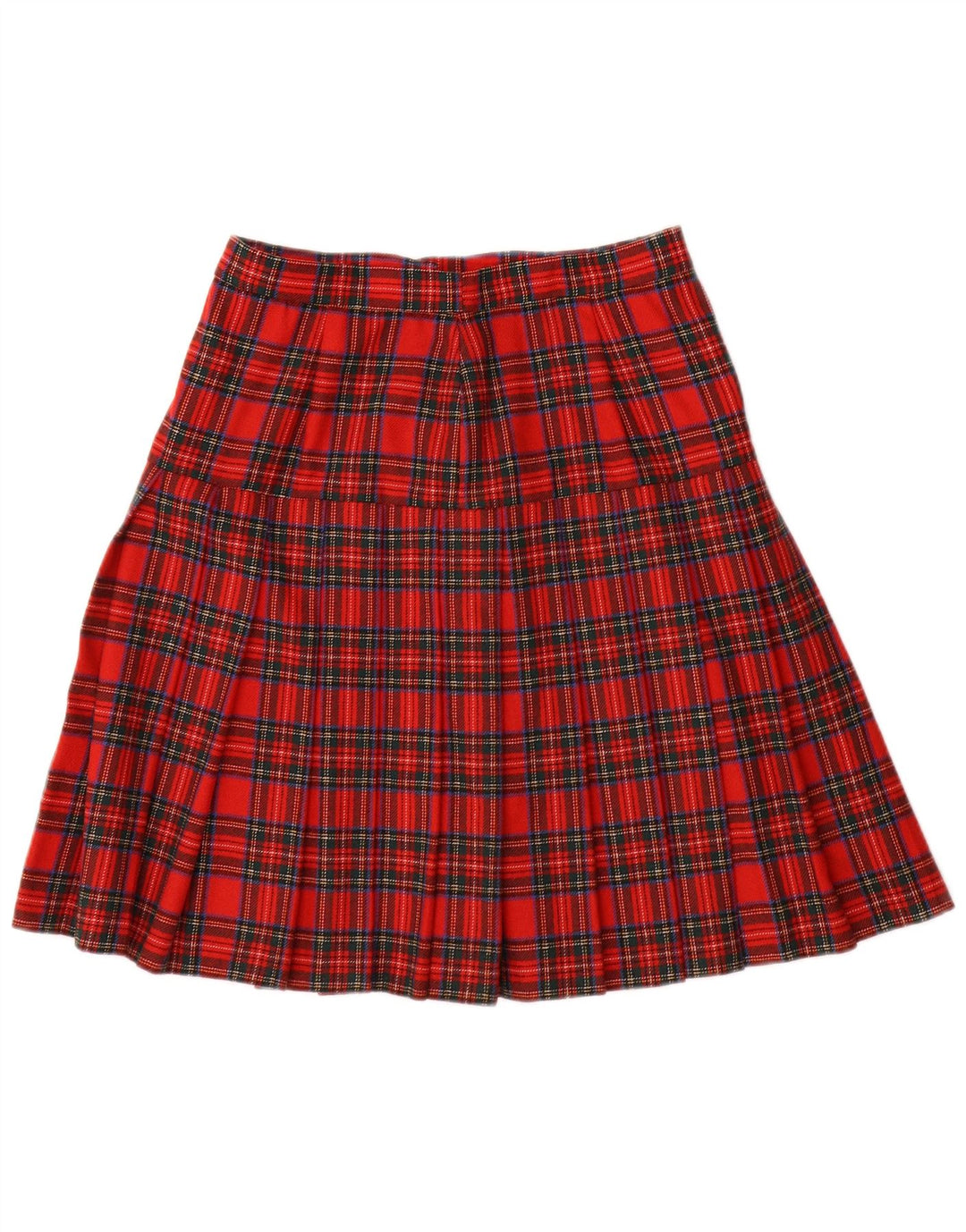 Fusta plisată Vintage pentru femei W28 Medium Red Check