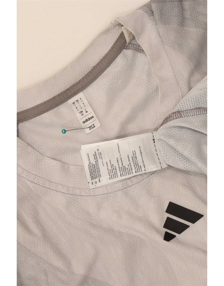 Tricou pentru bărbați Adidas Top mare, gri Tie Dye Poliester