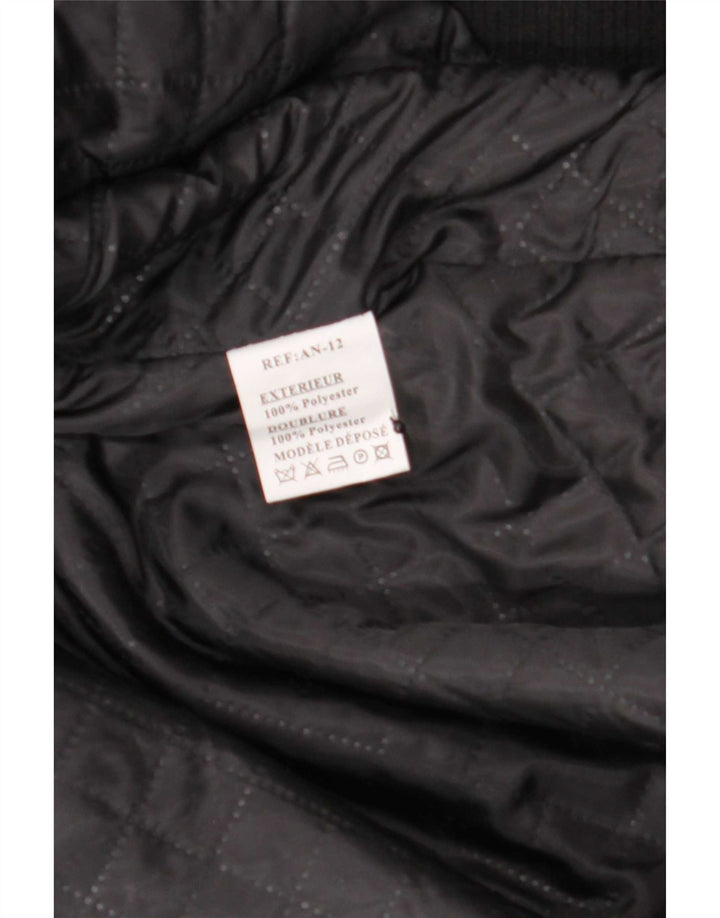 Vintage Womens Oversized Overcoat UK 14 Medium Black Houndstooth Polyester
