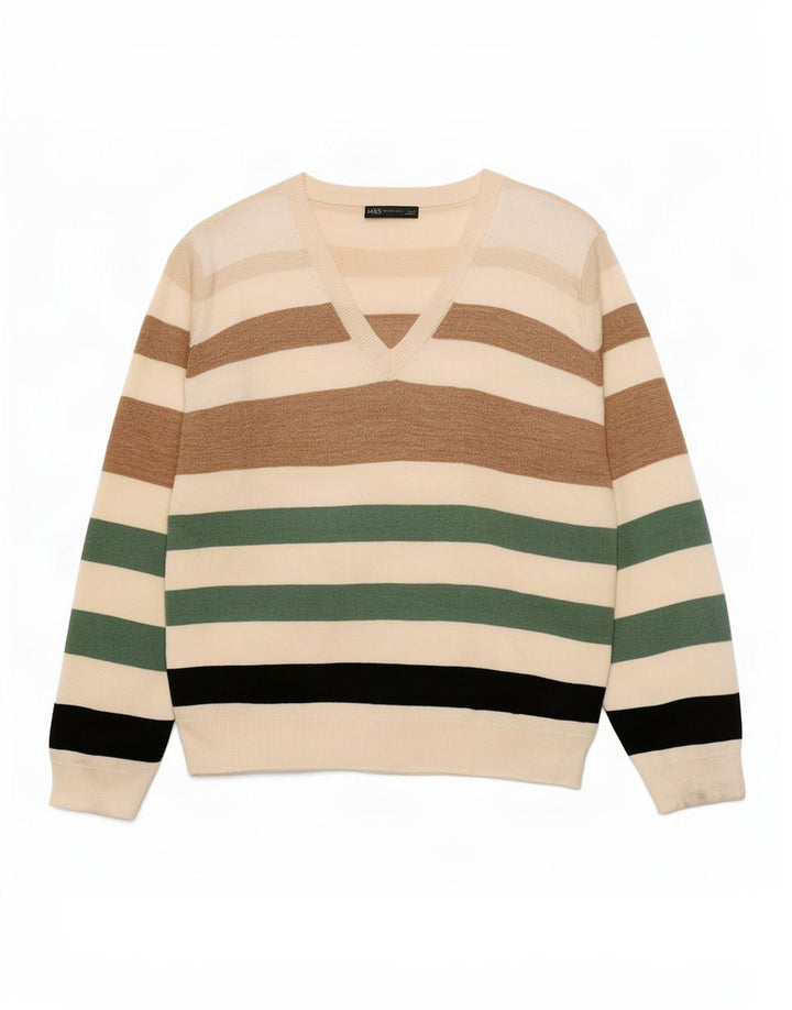 Pulover pentru femei Marks & Spencer cu decolteu în V UK 16 mare, multicolor