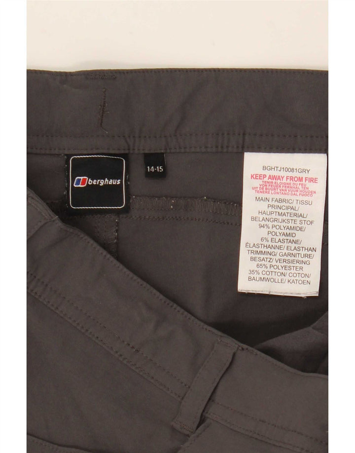 Pantaloni scurți cargo Berghaus pentru băieți 14-15 ani W31 poliamidă gri