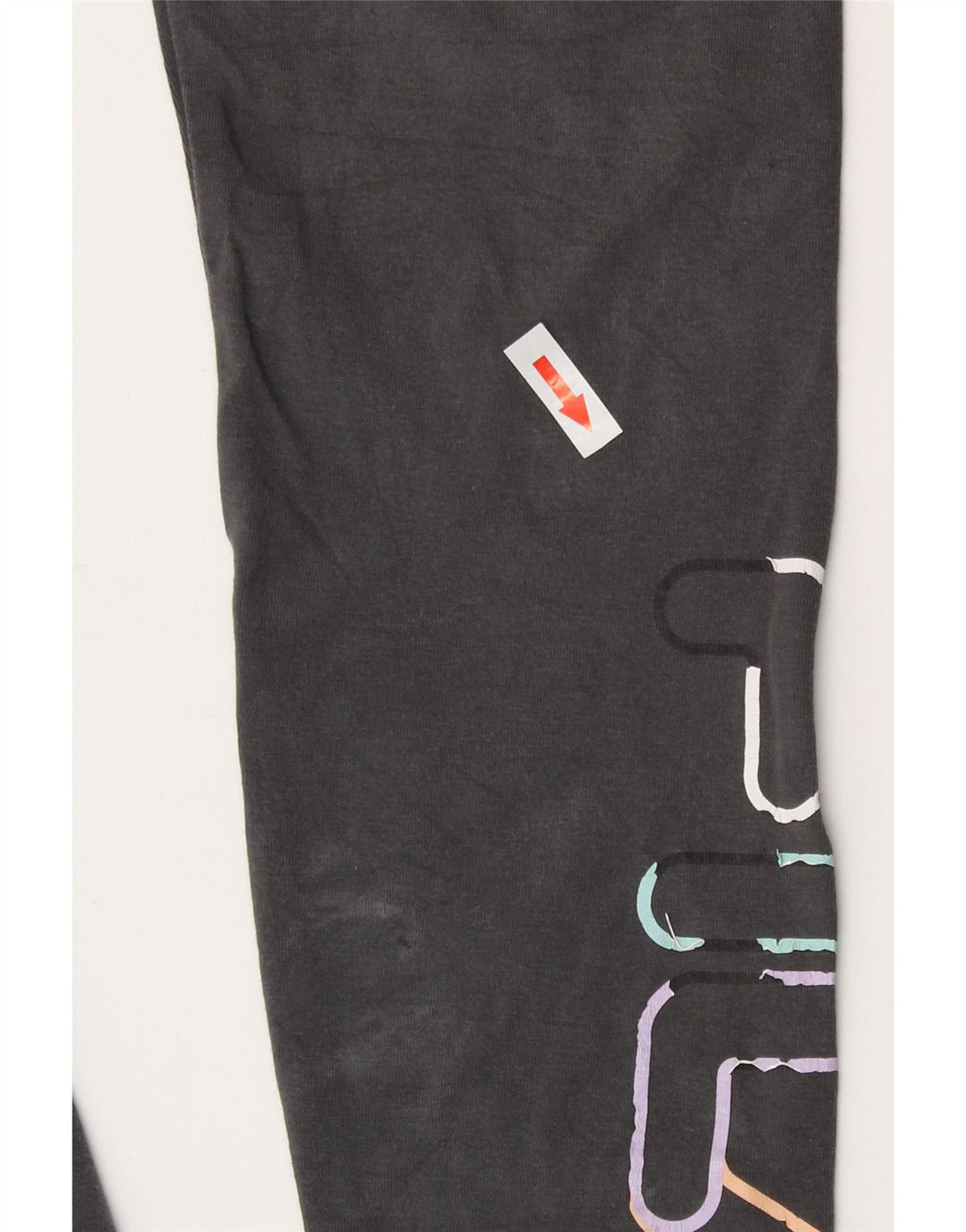 Leggings cu grafic pentru femei Fila UK 10, bumbac gri mic