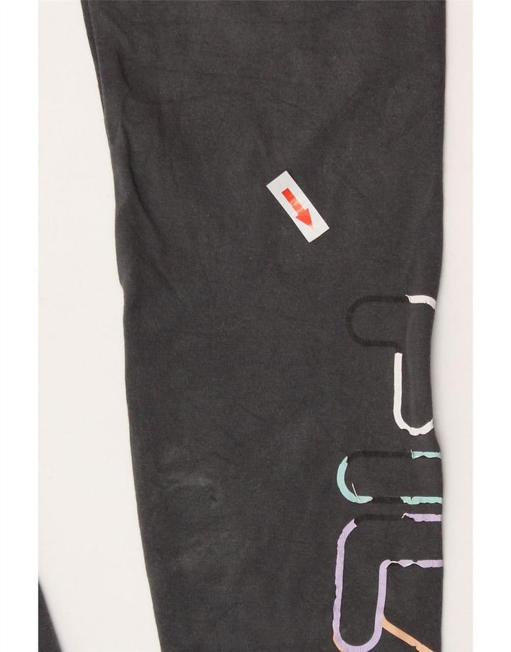 Leggings cu grafic pentru femei Fila UK 10, bumbac gri mic