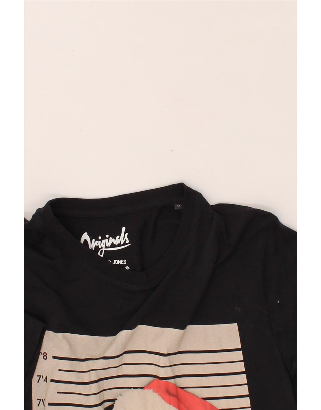 JACK & JONES Mens Graphic T-Shirt Top Medium Black Cotton Vintage Jack & Jones and Second-Hand Jack & Jones from Messina Hembry 