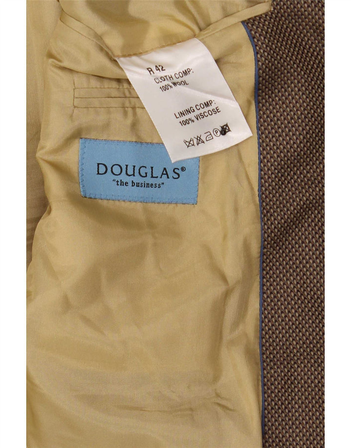 Blazer pentru bărbați Douglas cu 3 nasturi UK 42 XL Lână maro