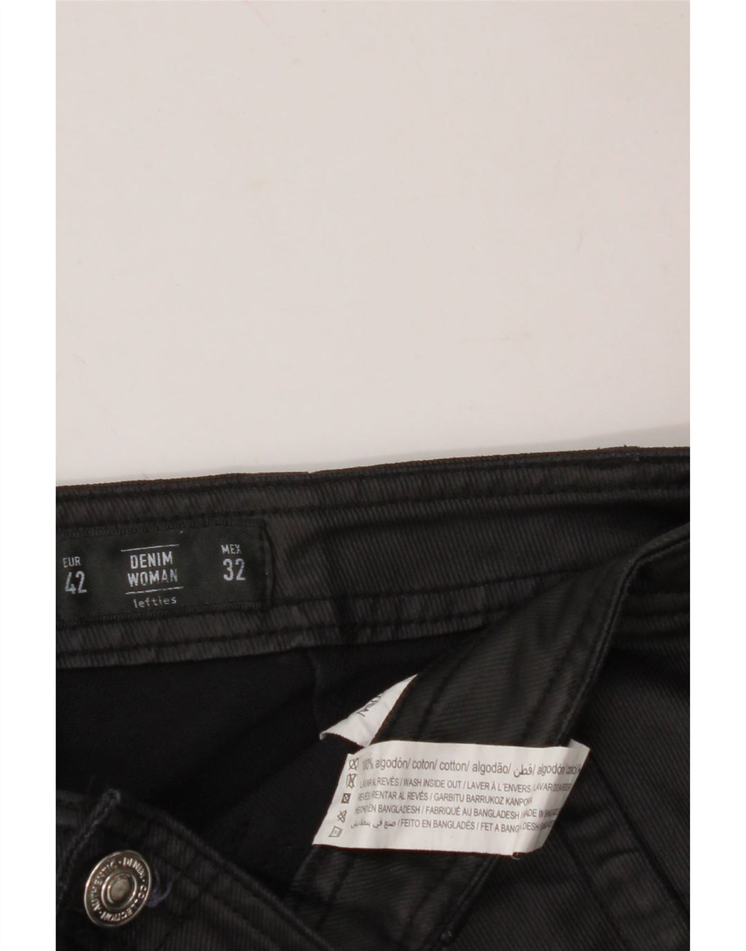 DENIM & CO Womens Straight Cargo Trousers W32 L29 Black Cotton Vintage Denim & Co and Second-Hand Denim & Co from Messina Hembry 