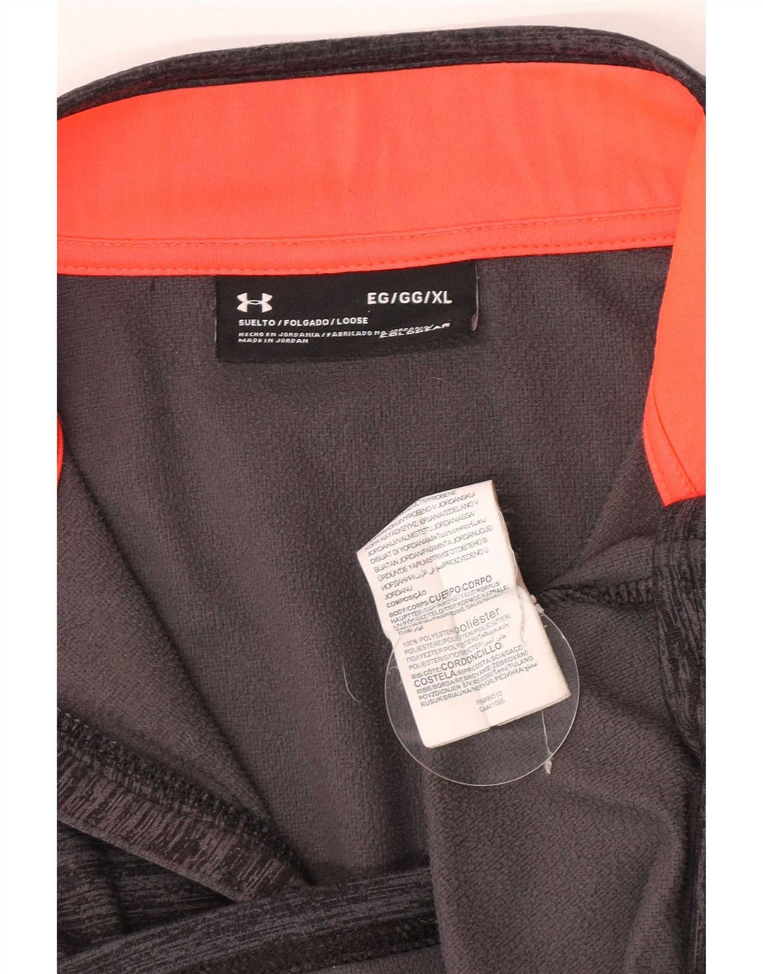 Top de trening Under Armour Cold Gear pentru bărbați, cu fermoar, cu gât, XL, pete gri