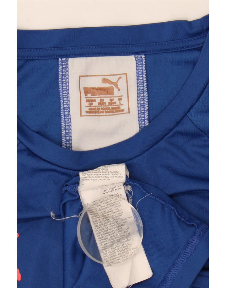 Tricou pentru bărbați PUMA Top mare, albastru, poliester color bloc