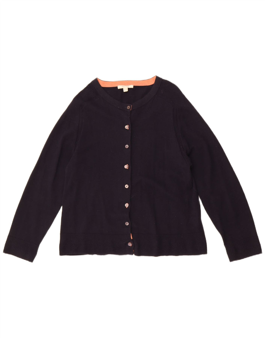 White Stuff Pulover Crop Cardigan pentru Femei UK 14 Mare Lână bleumarin