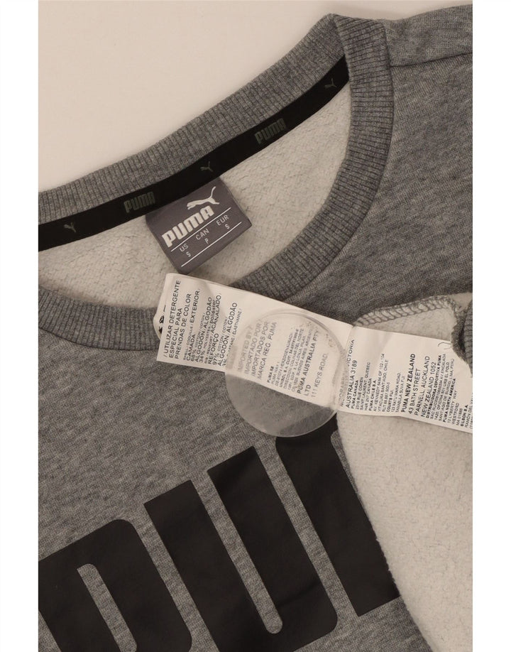 Hanorac grafic pentru bărbați Puma Jumper mic, gri, bumbac