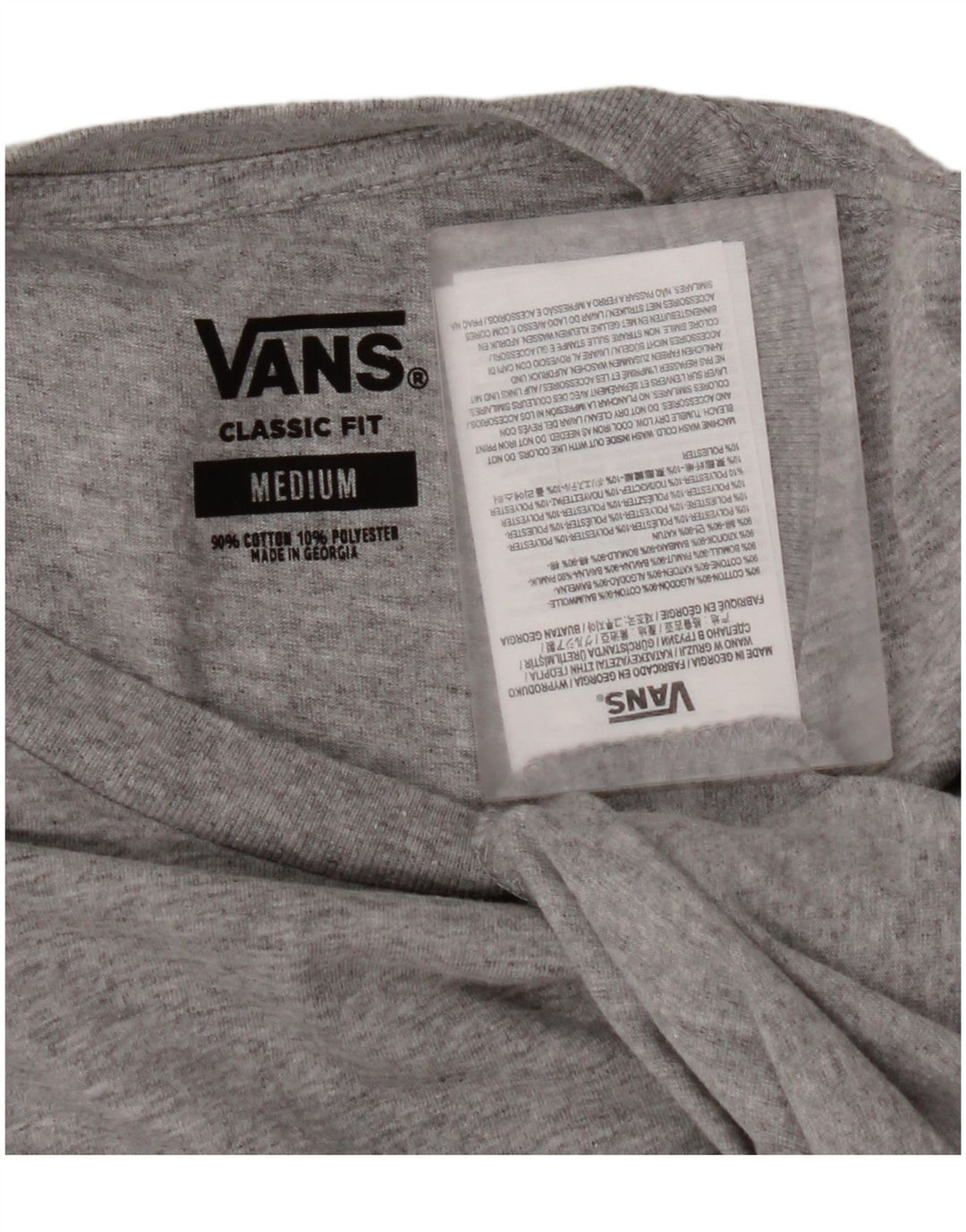 Tricou VANS Classic Fit pentru bărbați Top mediu gri bumbac cu pete