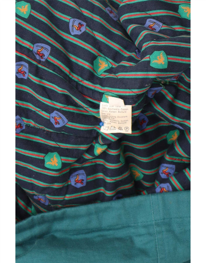 Jachetă Parka Vintage pentru Damă IT 44 Mare Turcoaz Bumbac