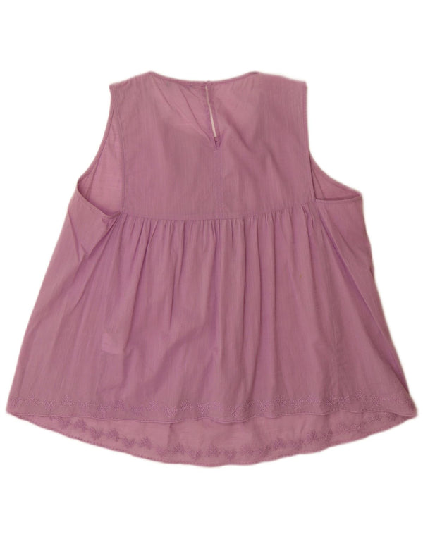 Bluză fără mâneci pentru femei Benetton UK 16 Bumbac violet mare