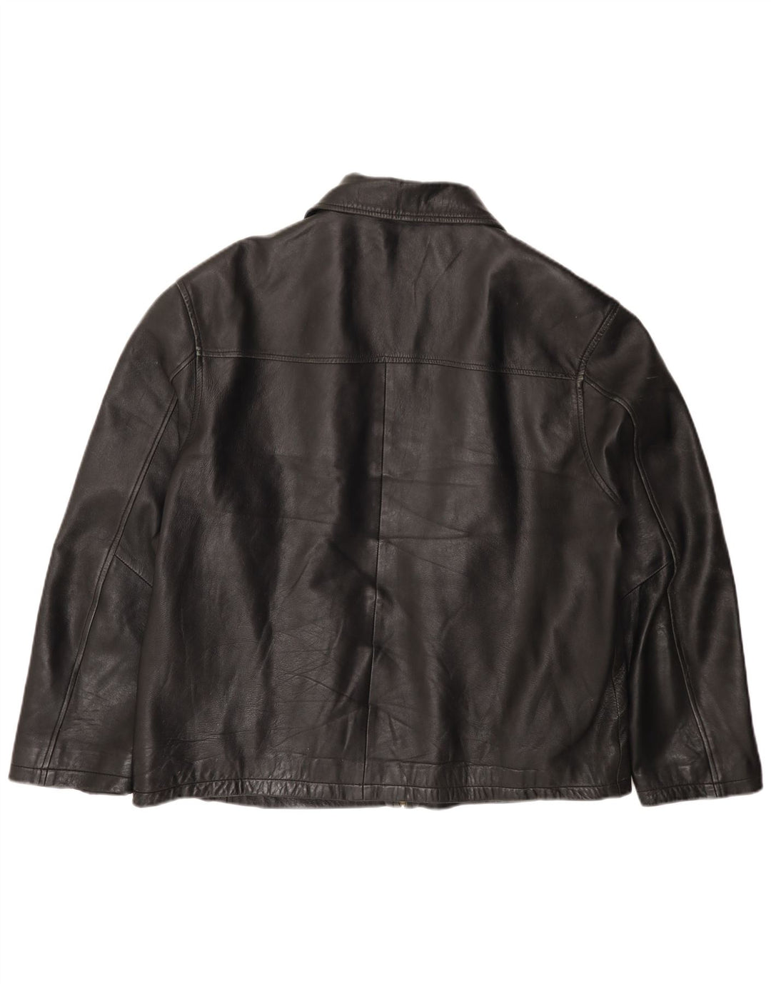 Jachetă de piele pentru bărbați VINTAGE UK 44 2XL Negru