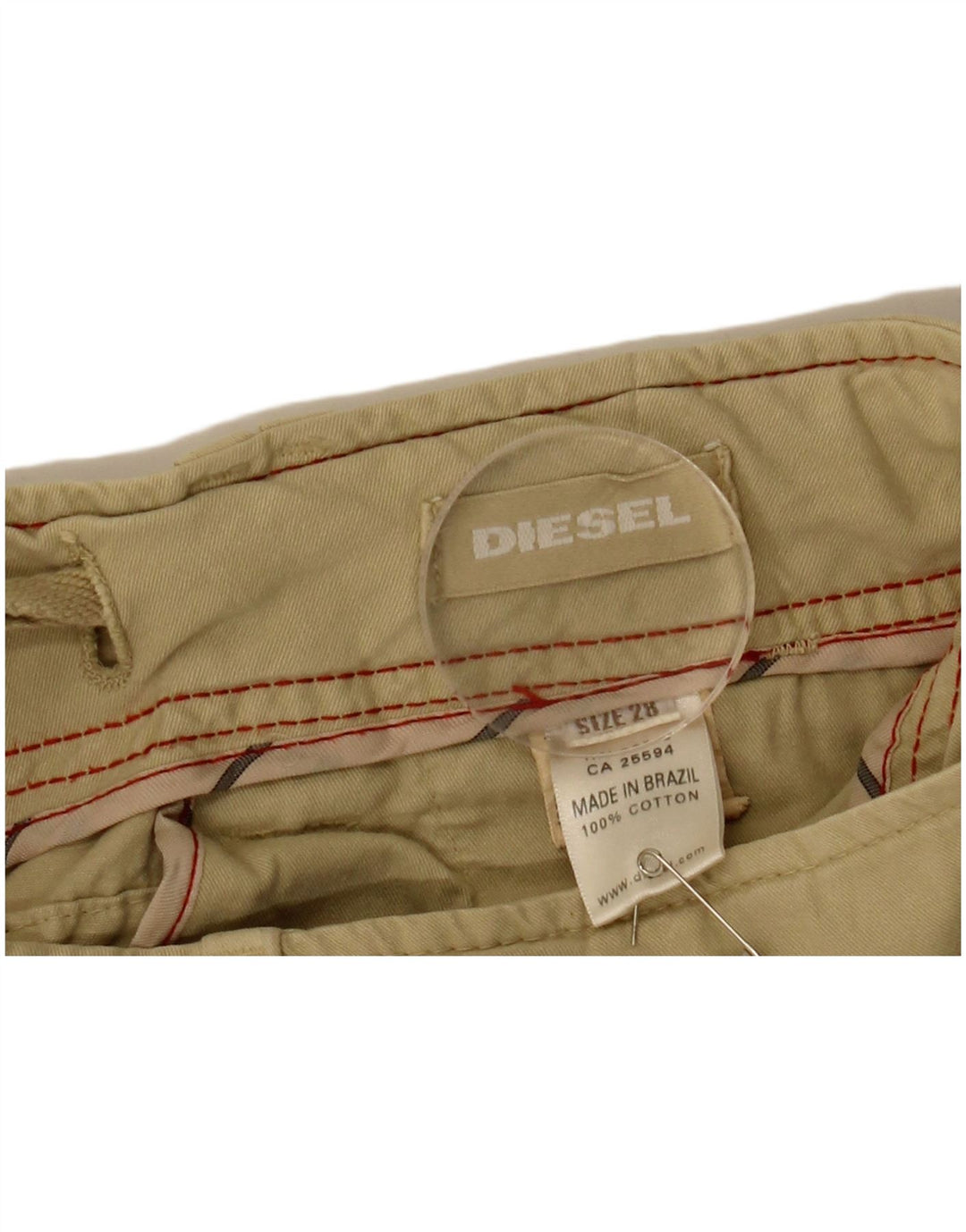 Pantaloni scurți cargo DIESEL pentru bărbați W28 Small Beige Bumbac