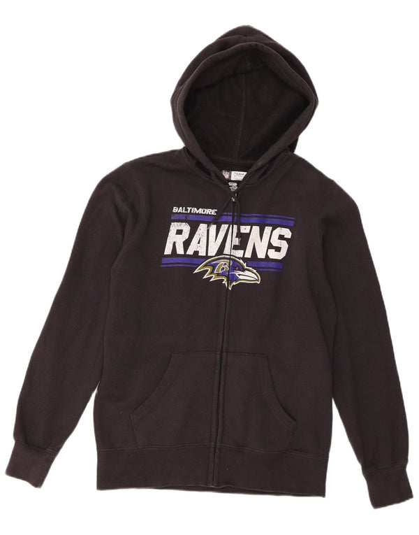 Pulover NFL pentru femei Baltimore Ravens Graphic Zip Hoodie UK 10 Small Black