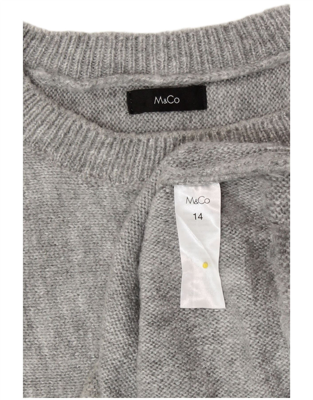 Pulover pentru femei M&Co cu gât cu barcă și liliac, UK 14, gri mediu cu dungi