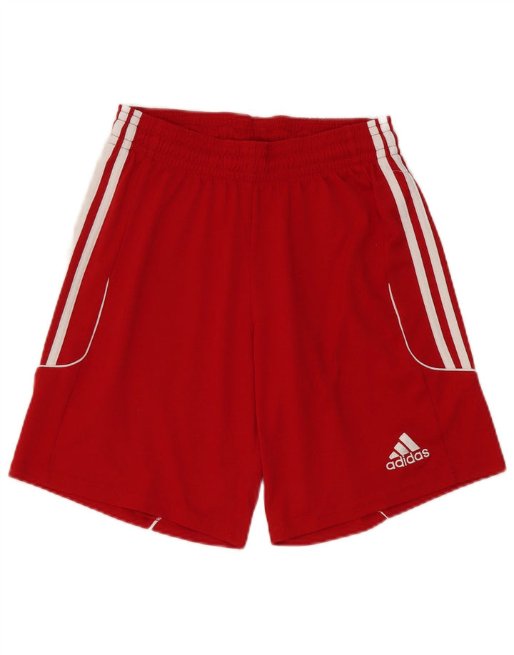 Pantaloni scurți sport pentru bărbați Adidas Climalite, poliester roșu mic
