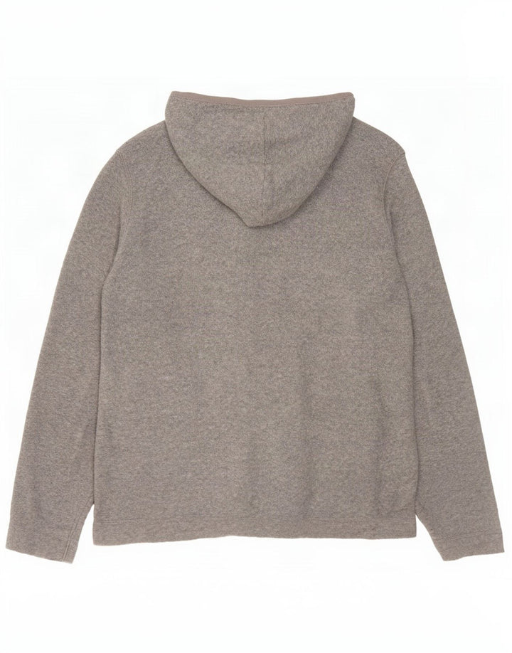 Gap Womens Hooded Oversized Fleece Jacket UK 10 Small Grey Polyester