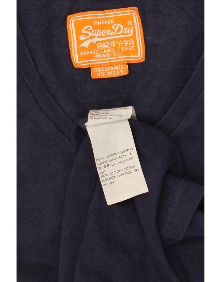 Tricou pentru bărbați Superdry Top Medium Bleumarin Bumbac