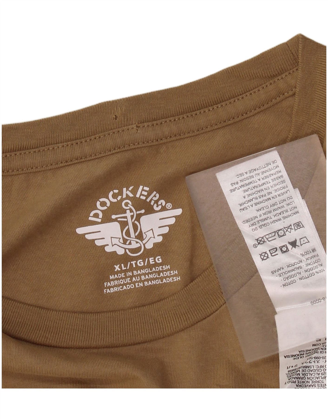 Tricou grafic Dockers pentru bărbați Top XL bumbac maro
