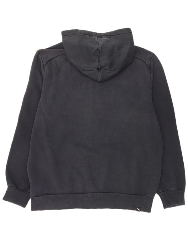 Puma Mens Graphic Zip Hoodie Sweater Large Black Cotton