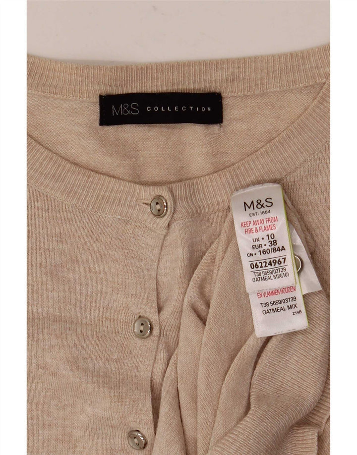 Pulover cardigan pentru femei Marks & Spencer UK 10 Small Beige Viscose