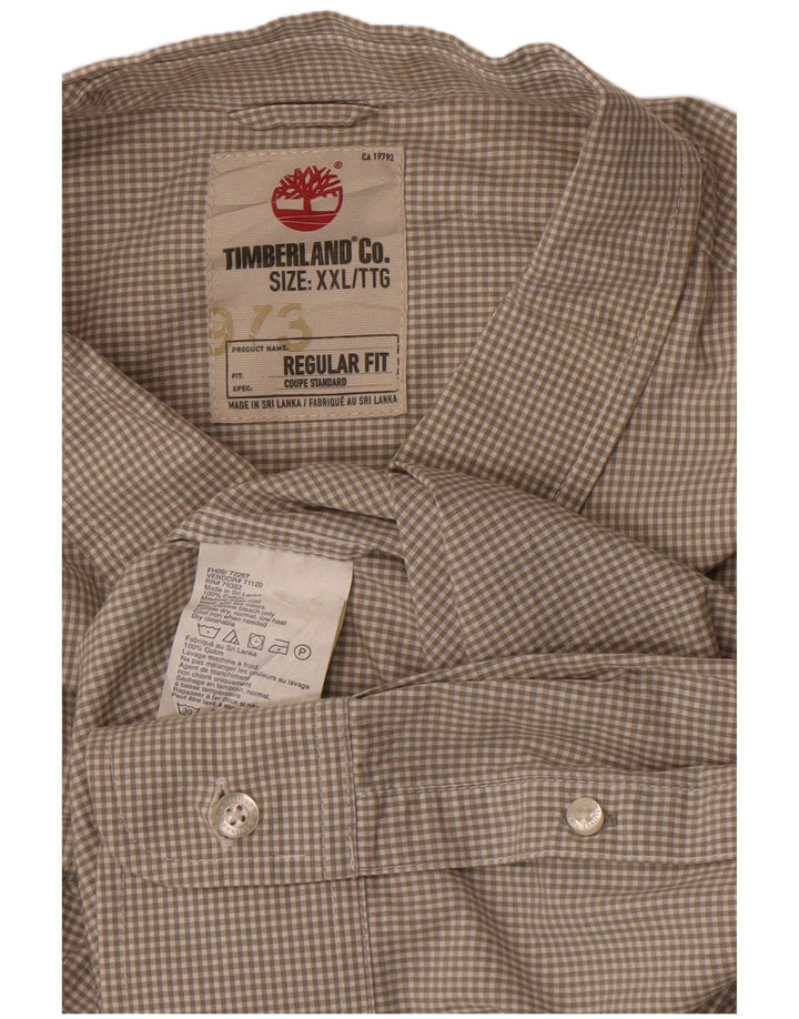 Cămașă Timberland Regular Fit 2XL pentru bărbați, bumbac vichy gri