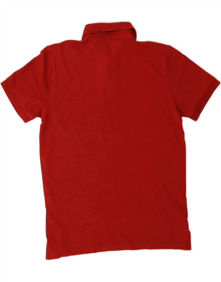 TOMMY HILFIGER Mens Polo Shirt Medium Red Cotton Vintage Tommy Hilfiger and Second-Hand Tommy Hilfiger from Messina Hembry 