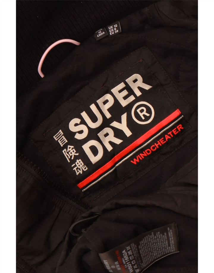 Jachetă Windbreaker cu glugă Superdry pentru femei UK 10 Small Black
