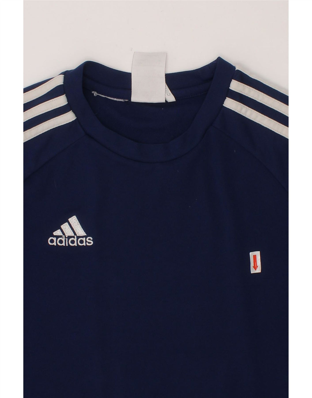 ADIDAS Boys Climalite T-Shirt Top 11-12 Years Navy Blue Polyester Vintage Adidas and Second-Hand Adidas from Messina Hembry 