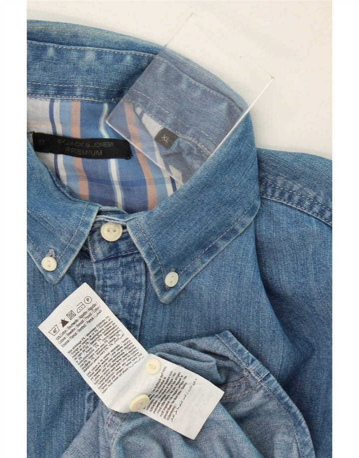Cămașă de blugi Jack & Jones pentru bărbați, XL, bumbac, albastru