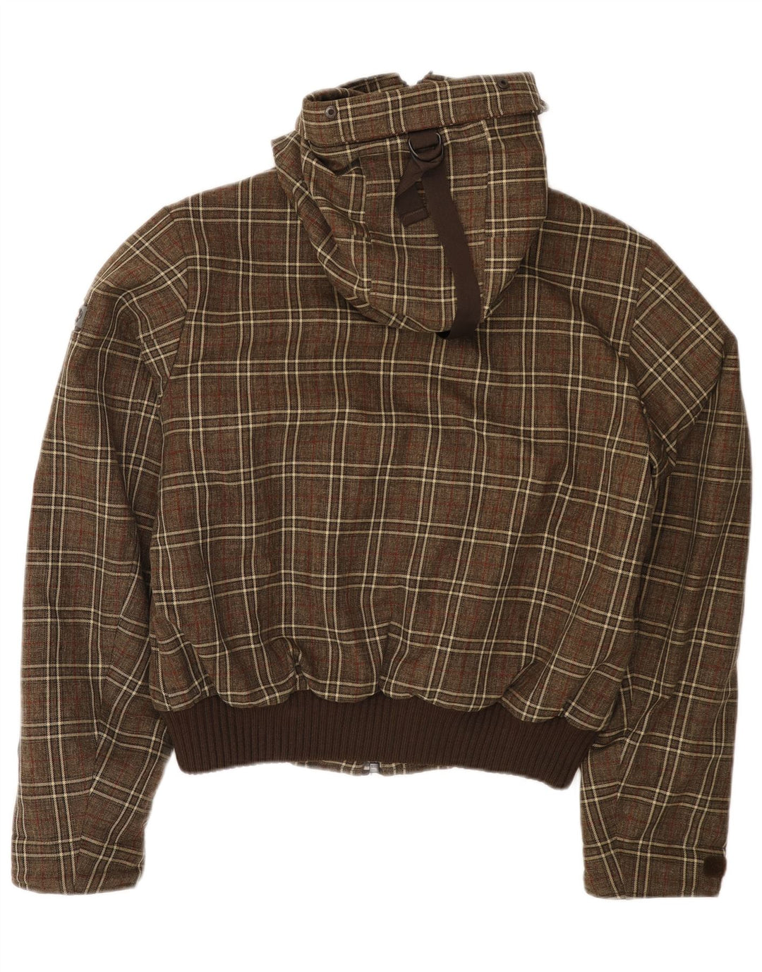 Jachetă bomber cu glugă Canadiens pentru bărbați UK 38 Medium Kaki Check Poliester