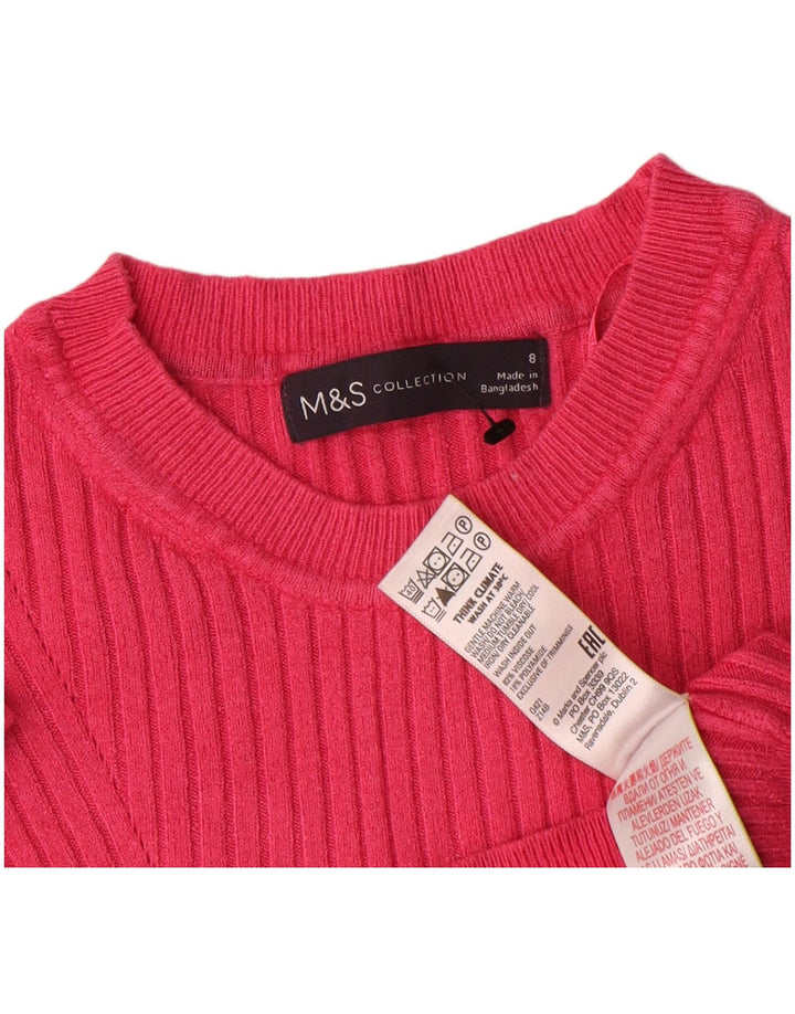 Pulover pentru femei Marks & Spencer Crop Crew Deck Pulover UK 8 Small Pink