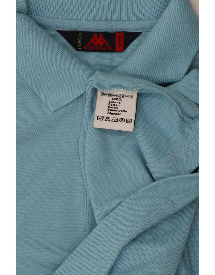 Cămașă polo pentru bărbați Kappa, mare, albastru, bumbac