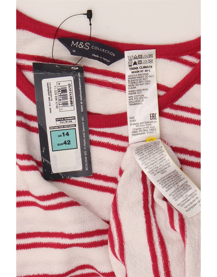 Vestă Marks & Spencer pentru femei, UK 14, mare, bumbac cu dungi albe