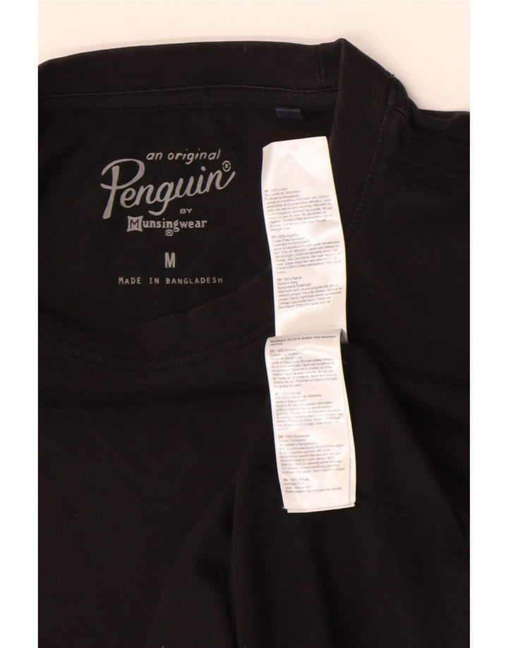 Tricou pentru bărbați Penguin Top Mediu Negru Bumbac