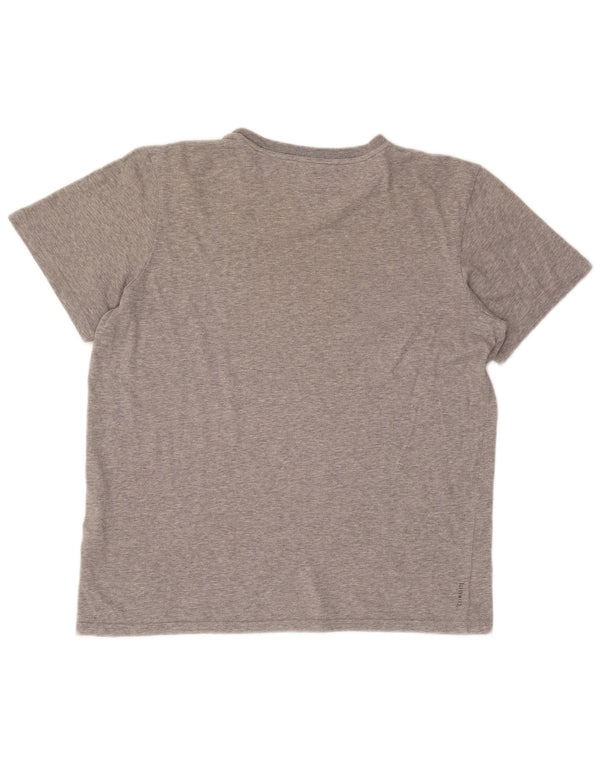 Tricou pentru bărbați Adidas Top mare, gri, pete din bumbac