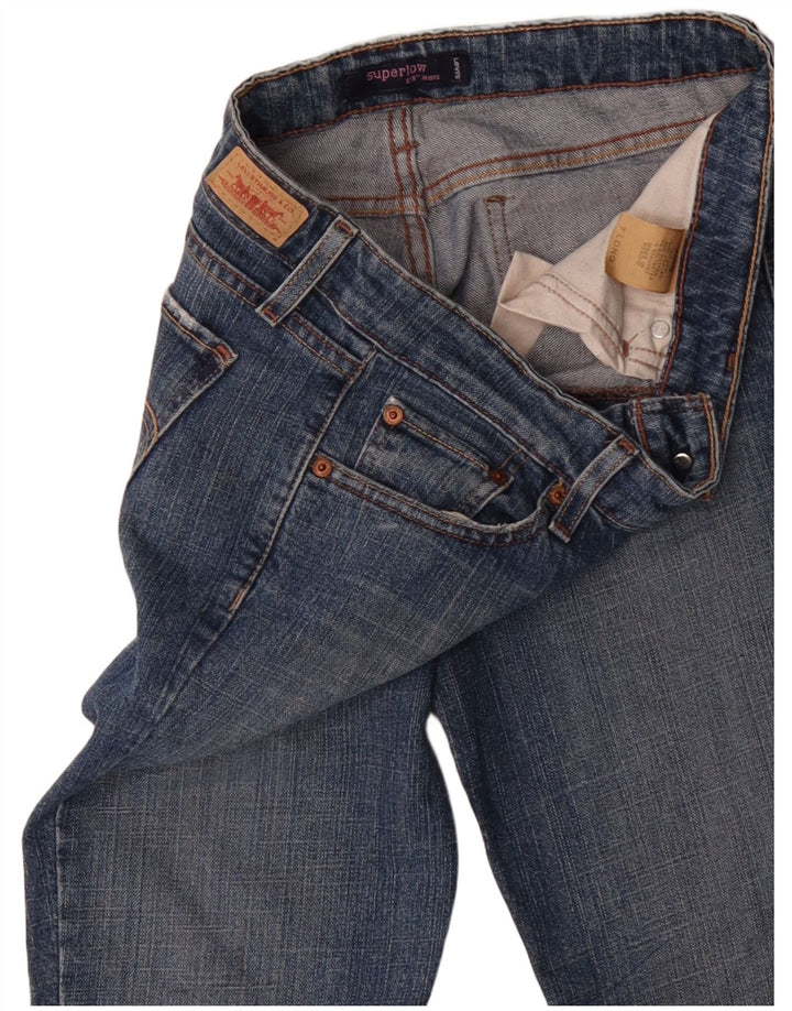 LEVI'S Blugi 518 Super Low Bootcut pentru femei US 7 Medium W30 L34 Bumbac albastru