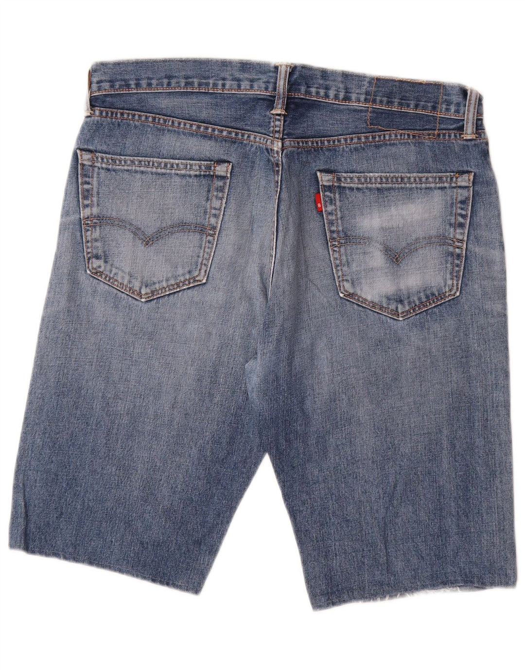 Pantaloni scurți Levi's din denim învechit pentru bărbați W34, bumbac albastru mare