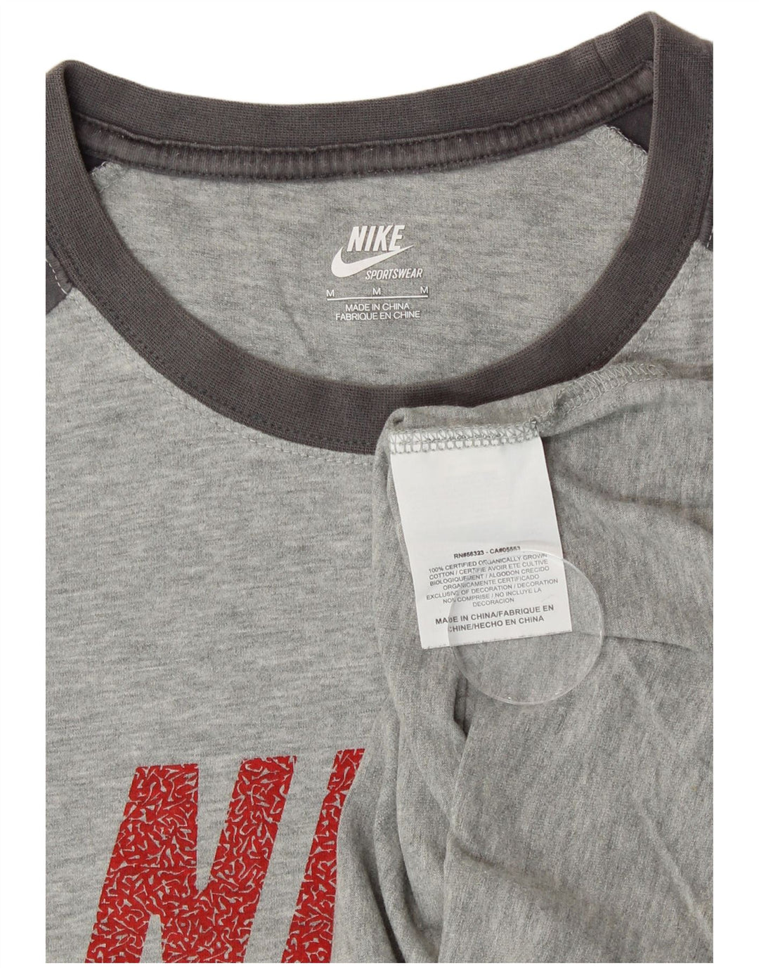 Tricou grafic pentru bărbați NIKE Top, gri mediu, bumbac color bloc