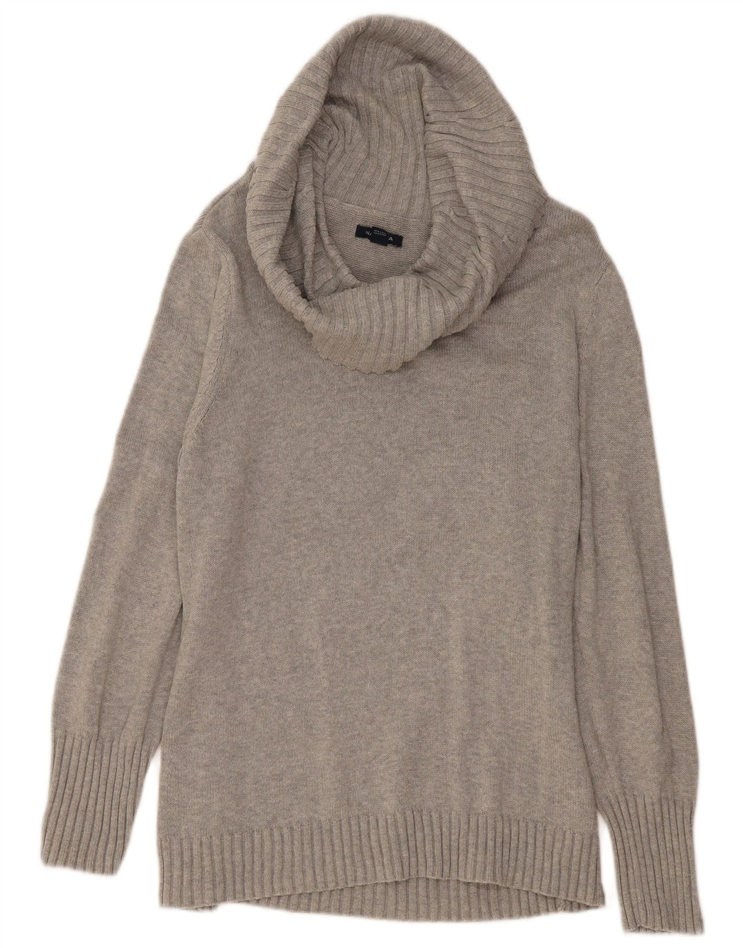 NAUTICA Pulover cu gât rulat pentru femei UK 20 2XL bumbac gri