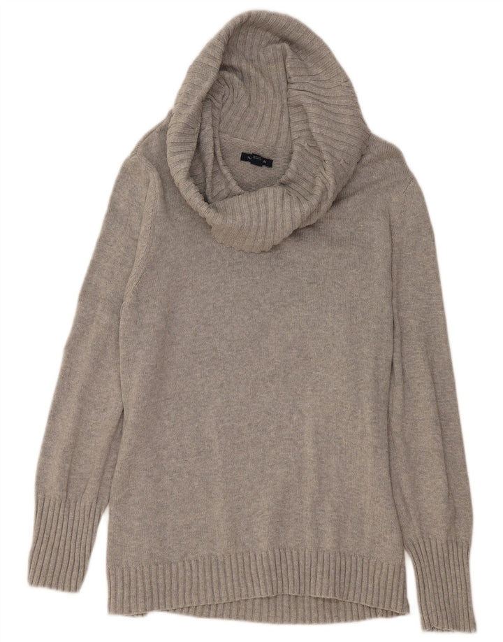 NAUTICA Pulover cu gât rulat pentru femei UK 20 2XL bumbac gri