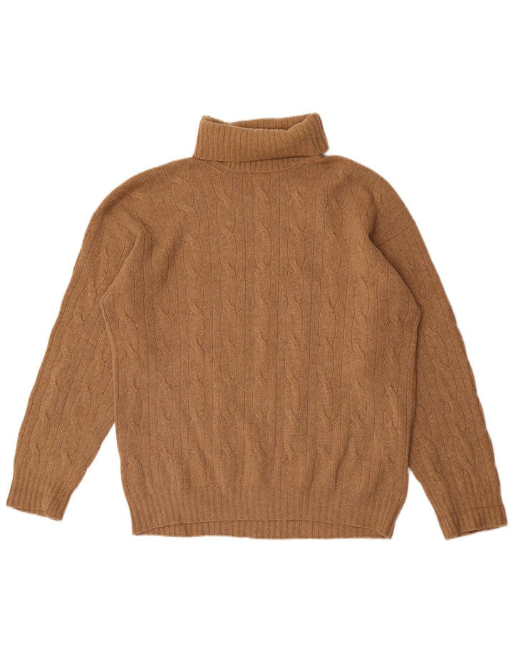 Pulover pentru bărbați Benetton cu gât rulat, 2XL, maro