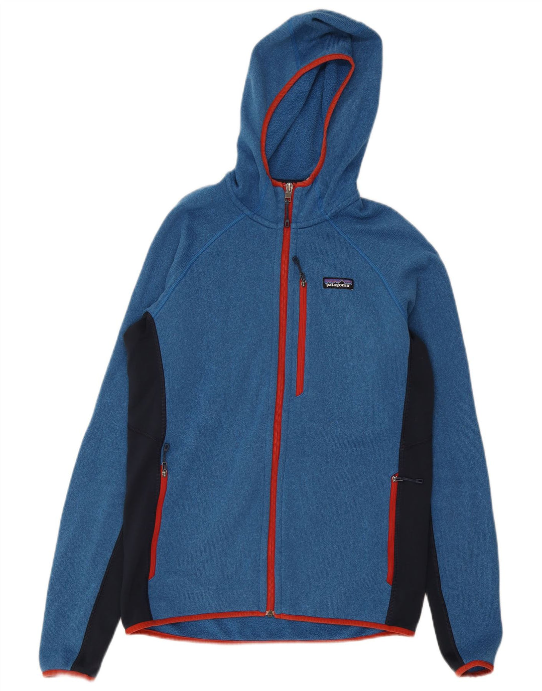 Pulover Patagonia pentru bărbați, cu fermoar, albastru mediu, poliester color bloc