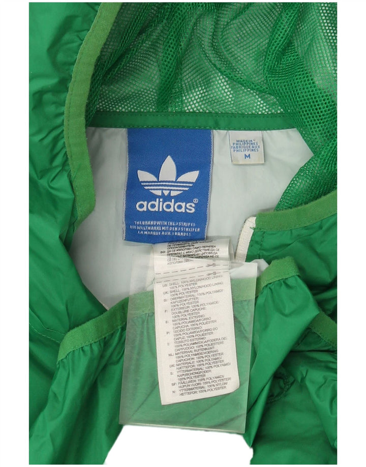 Jachetă de ploaie cu glugă pentru bărbați Adidas UK 38, nailon verde mediu