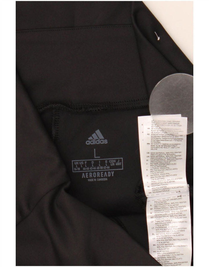 Leggings Aeroready pentru femei Adidas Marea Britanie 16/18 Poliester negru mare