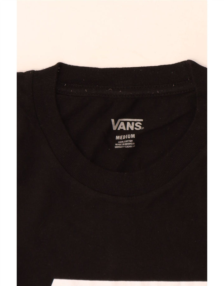 Tricou grafic Vans pentru bărbați Top mediu din bumbac negru