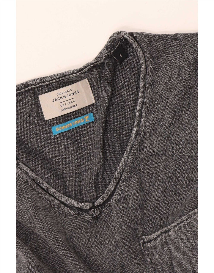 Jack & Jones Top pentru bărbați cu mânecă lungă, gri mic