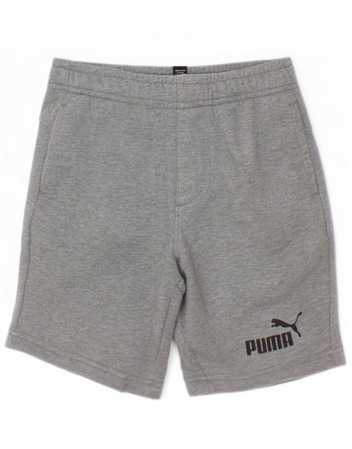 Pantaloni scurti sport Puma băieți 7-8 ani bumbac gri